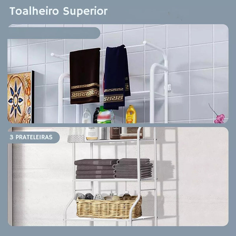 [COMPRE 1 LEVE 2] Rack Organizador Mágico de Banheiro Organização, Praticidade e Higiene [OFERTA VÁLIDA SOMENTE HOJE]